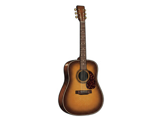 Obraz premium Professional Acoustic Six String Musical Instrument With Rich Wood Sunburst Finish