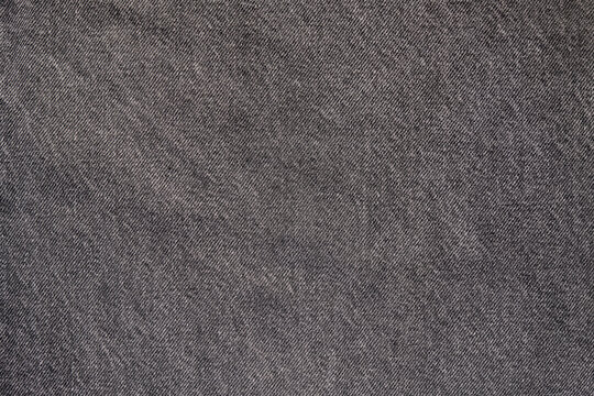Faded Black Denim Fabric Texture Background