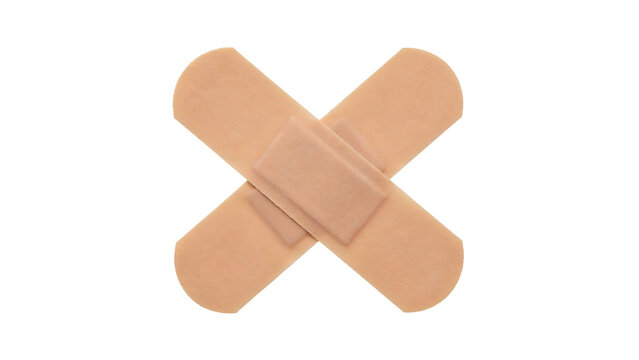 adhesive bandage on white background
