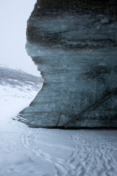 Ice wall at Castner Cave