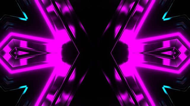 Cyan and Pink Strob Kaleidoscope Background VJ Loop in 4K