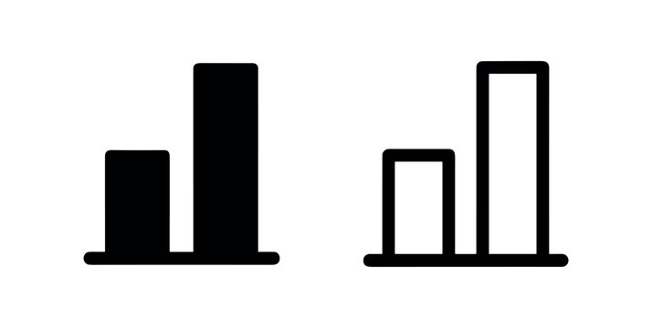 Business data bar chart growth and statistics icon