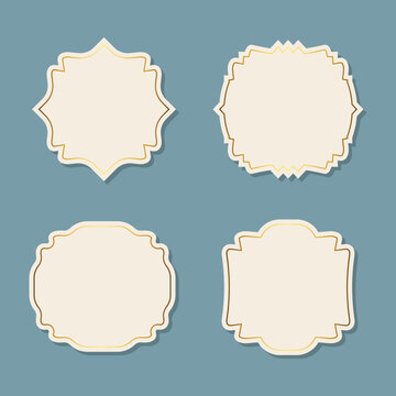 Vintage frames collection retro labels set for elegant designs and packaging