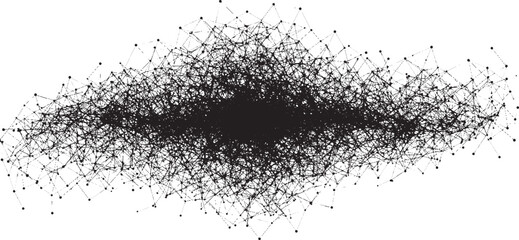 Obraz premium Abstract black ink spray splatter effect isolated on a plain surface isolated on transparent background, Vector