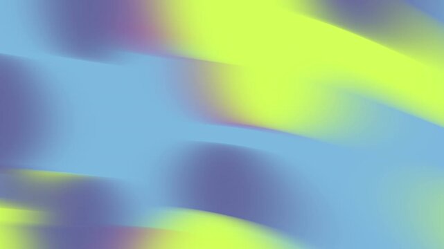 Vibrant blue and yellow abstract shapes shifting in fluid motion