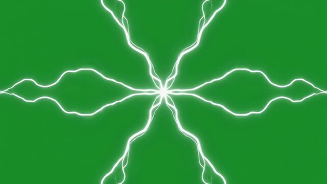 Electric Field Lines Green Screen Animation