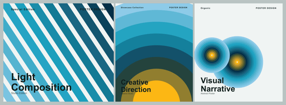 A curated collection of minimalist graphic design templates featuring abstract geometric shapes and vibrant gradients for creative projects