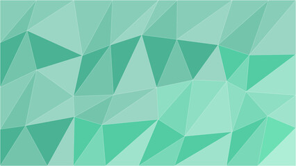 Teal Green Geometric Low Poly Background with Triangular Polygon Mesh Pattern and Abstract Crystal Texture © Tabungan Piknik