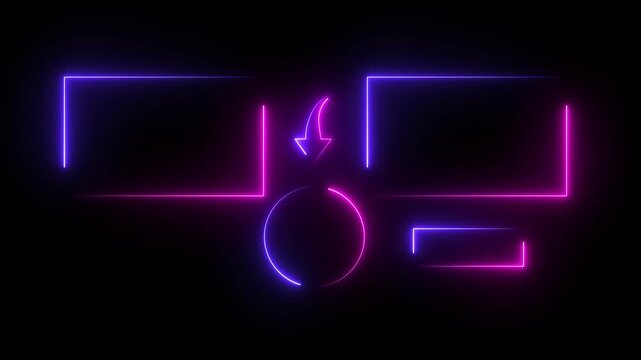 Subscribe button and outro for gaming and video channels Youtube End screen animation. neon glowing end screen 4k animation