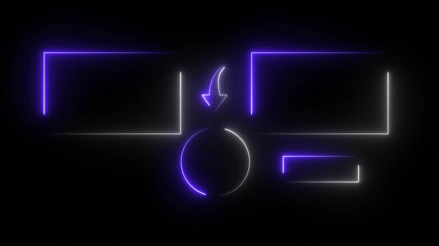Subscribe button and outro for gaming and video channels Youtube End screen animation. neon glowing end screen 4k animation