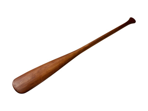 Wooden oar isolated on transparent or white background, png
