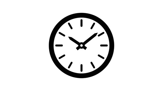 Analog Clock Face Vector Icon