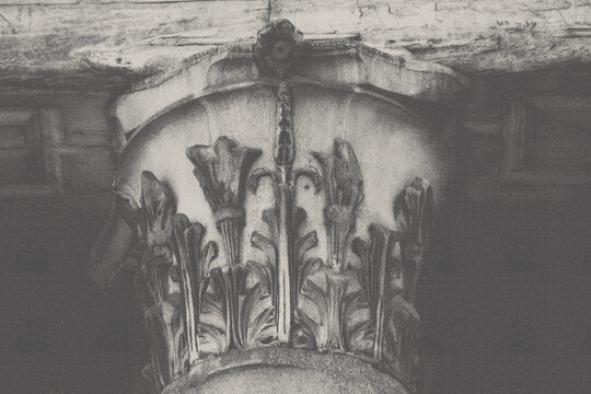 pantheon rome italy column half tone vintage print