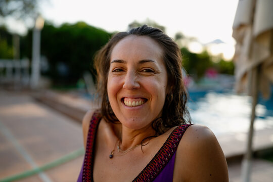 Woman smiling at camera