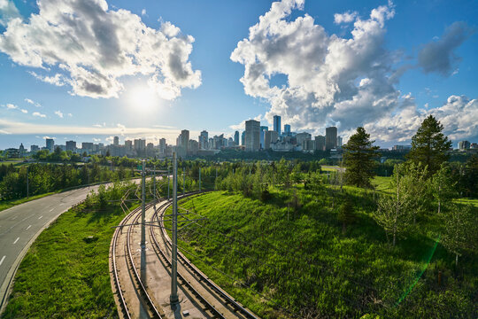 Edmonton Transit Skyline View