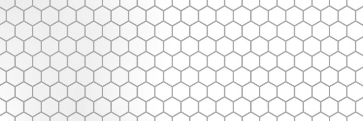 Seamless pattern with outline hexagon grid. Honeycomb net backdrop. Abstract background with geometric line grille. Black hexagon mesh, vector illustration © syarif