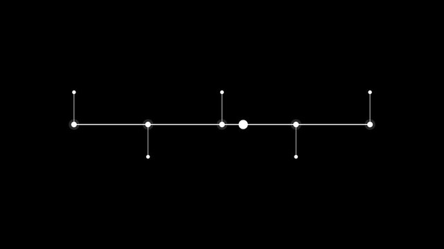 Minimal Abstract Timeline of White Dots on Black.