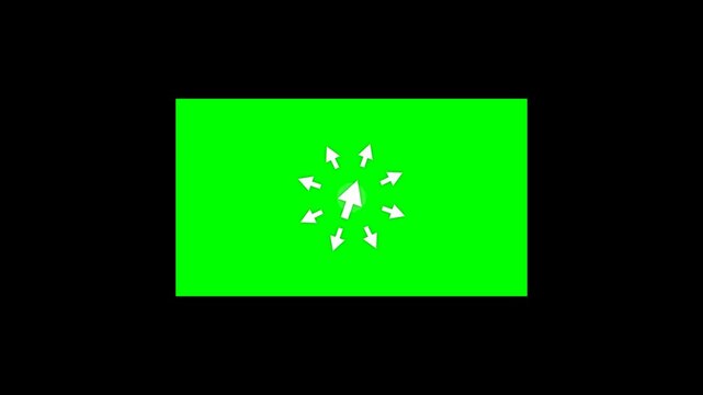 Green Screen Test With White Starburst Pattern.