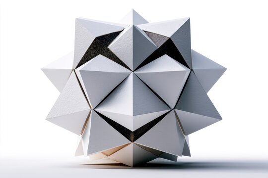 3d geometric pyramid composition featuring volumetric tetrahedrons on white background in modern digital illustration for technology branding