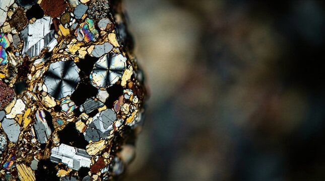 Thin Section Petrographic Micrograph of Reservoir Sandstone Rock showing Pore Spaces