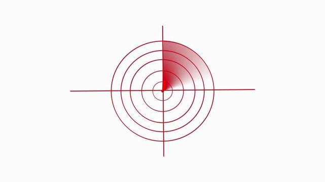 Rader radar icon, Animated radar icon animation on white background