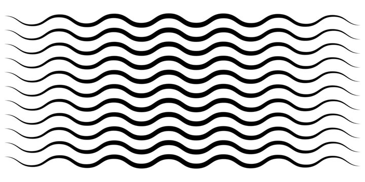 Waves line set. Wave ornament pattern. Set of wavy zigzag lines. Wave thin line background. Vector zigzag and wavy horizontal underline. Vector