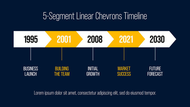 5-Segment Linear Chevrons Timeline