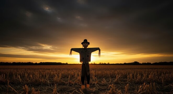 Person standing with arms outstretched during sunset in a field of flowers isolated on transparent background