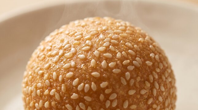 Freshly fried sesame dumpling