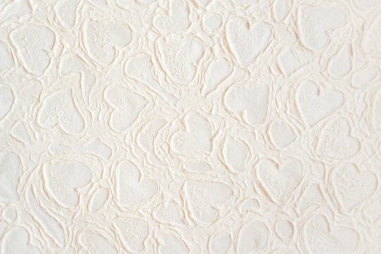 Seamless wallpaper pattern with white heart