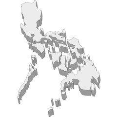 3D map dimension - continent Asia country Philippines © badrpost