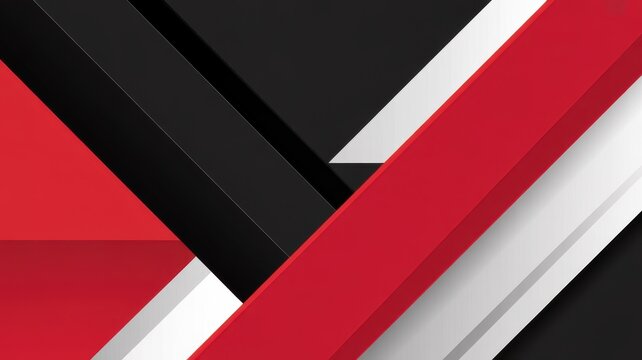 Modern geometric design with red and black diagonal stripes