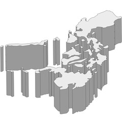 3D map dimension - continent Asia country Philippines © badrpost