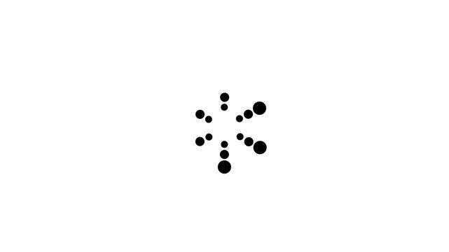 Abstract Circular Dot Pattern Animation on White Background Minimal Geometric Motion Design.
