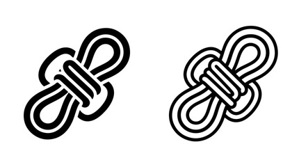 Coiled climbing rope sport utility knot icon set © MdDelowar