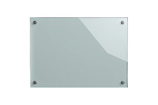 Frosted glass square sign with corner screws
