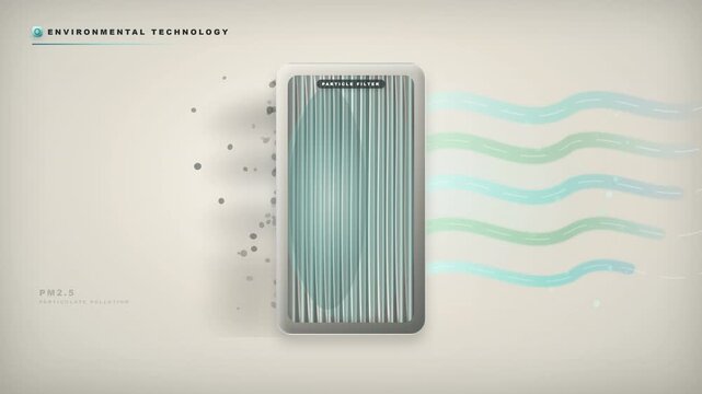 Environmental air filter and PM2.5 purification system restoring air quality.