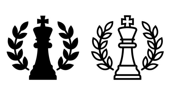 Abstract illustration of a chess grandmaster king piece