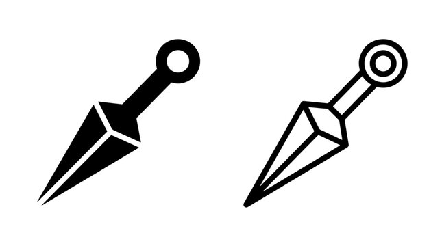 Classic ninja kunai throwing blade weapon design