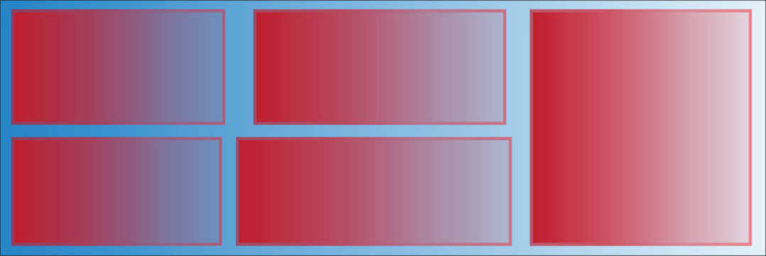 Abstract geometric background with red and blue gradient rectangular blocks