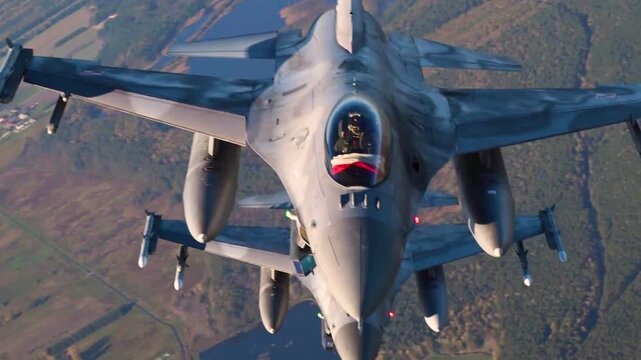 Close-Up F-16 Fighting Falcon Showcases Advanced Combat Power, Precision Engineering, Tactical Readiness, and Superior Air Dominance Capability.