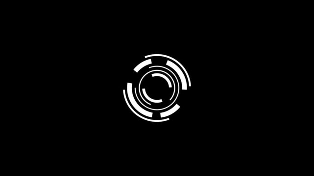 Lines in Circle Form . Spiral icon Illustration .Technology round Logo . Design element . Abstract Geometric shape .