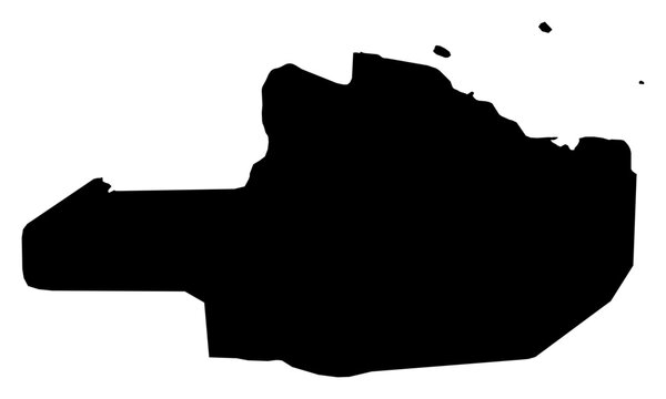 A contour map of East Sepik Province. Papua New Guinean province silhouette