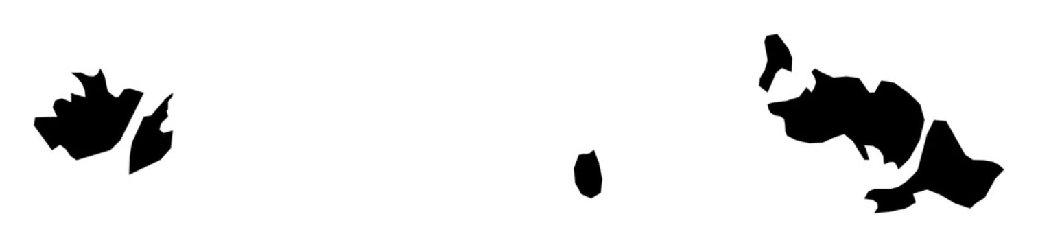 A contour map of Central Province. Solomon Island province silhouette