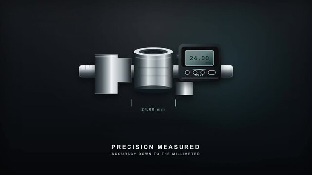 Precision measured accuracy down to the millimeter measurement tool display.