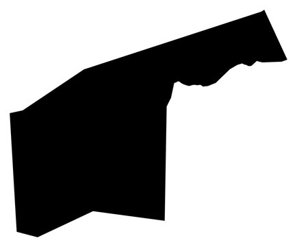 A contour map of Saint Peter Parish. Barbadian parish silhouette