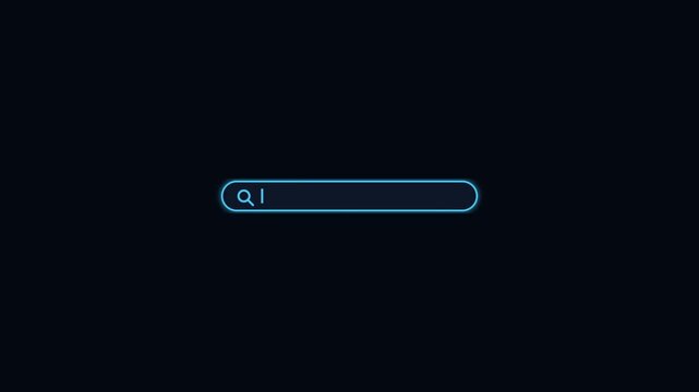Search Bar Interface Blinking Cursor UI Motion Graphic
