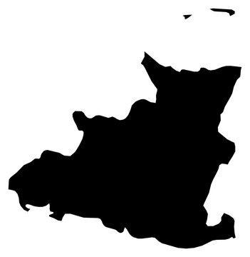 A contour map of Sancti Sp&iacute;ritus Province. Cuban province silhouette