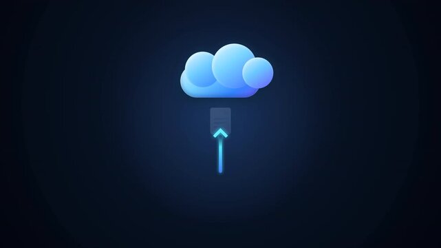 Secure file upload and data transfer process to cloud storage server.