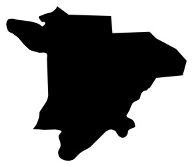 A contour map of Santo Domingo de los Tsáchilas Province. Ecuadorian province silhouette © Ungrim
